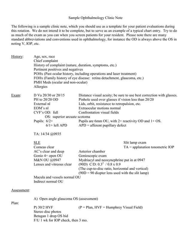 Abbreviations used in ophthalmology