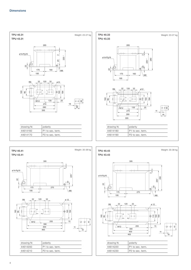ABB TPU4 Indoor Current Transformers (CT) MV Medium Voltage 3.6kV 7.2kV