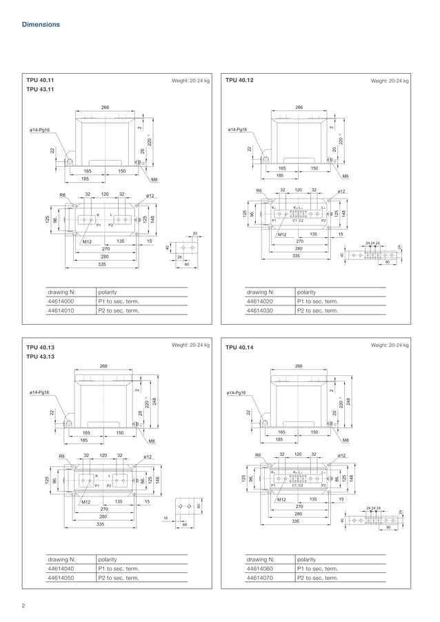 ABB TPU4 Indoor Current Transformers (CT) MV Medium Voltage 3.6kV 7.2kV