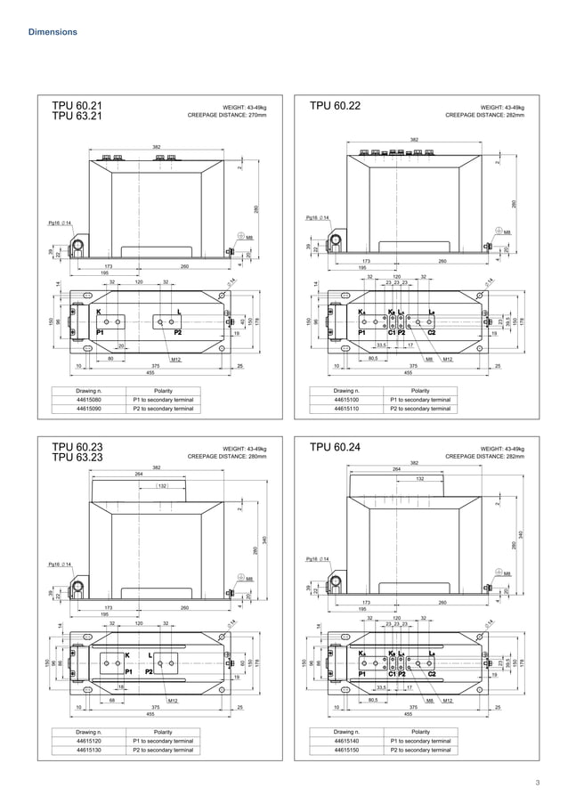 ABB TPU6 Indoor Current Transformers (CT) MV Medium Voltage 24kV 25kV PDF