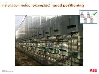 © ABB Group
February 16, 2016 | Slide 155
Installation notes (examples): good positioning
 