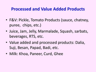 Scope of Rural Employment in Food Processing Sector | PPT