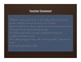 Student Led Conference - Abby