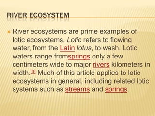 Lotic System Examples Abby (ecosystem) fkaching ... love u rommel gallido..haha !! | PPTX