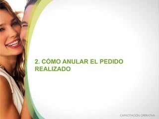 2. CÓMO ANULAR EL PEDIDO
REALIZADO
 