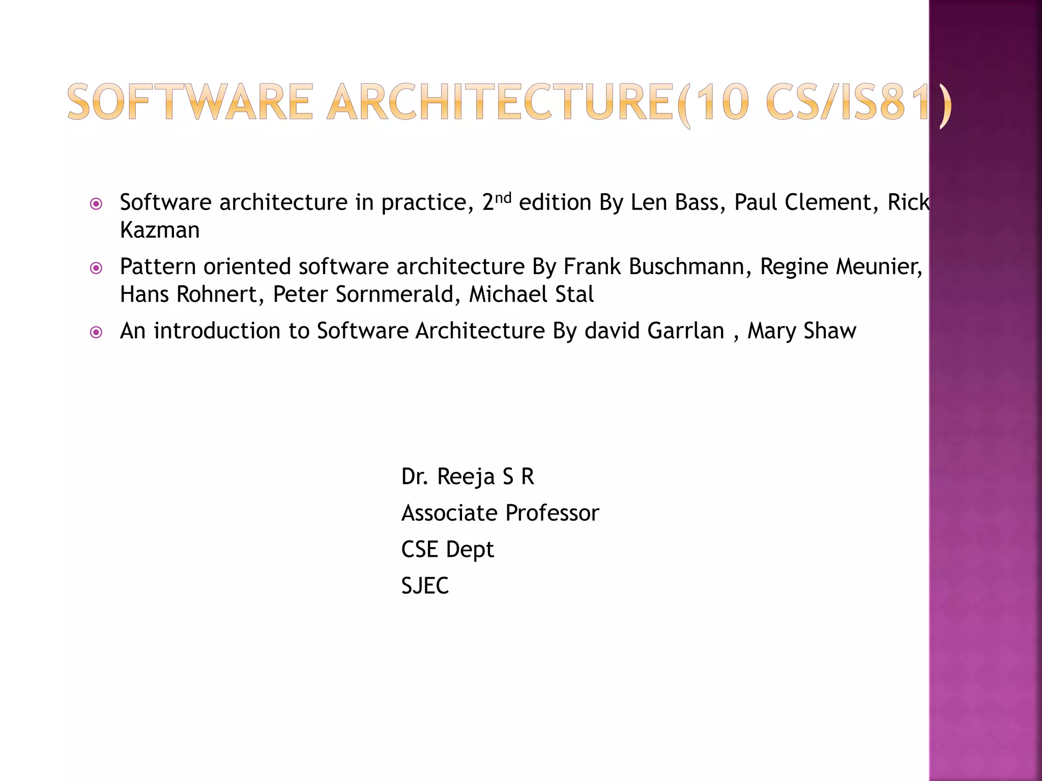 Software Architecture | PPT