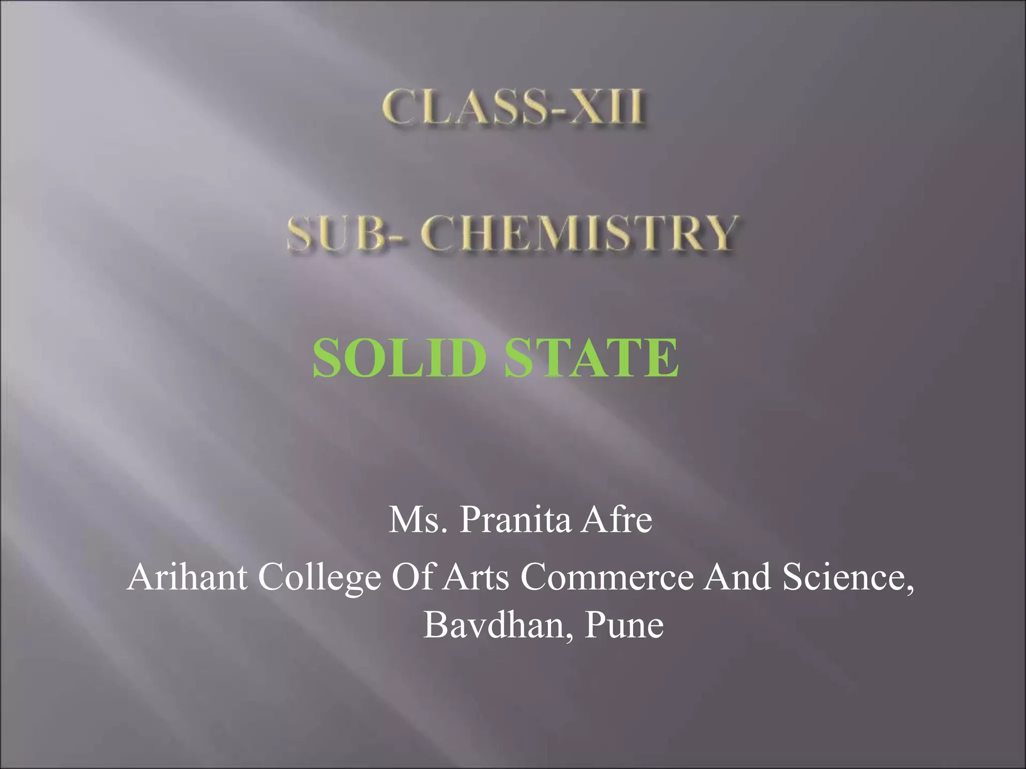 Solid state | PPT