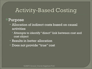 Activity Based Costing cost accounting and management accounting | PPT