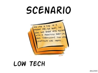 Low Tech
Scenario
@aloyer
@aloyer
 