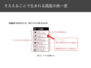 そろえることで生まれる画面の統一感

 