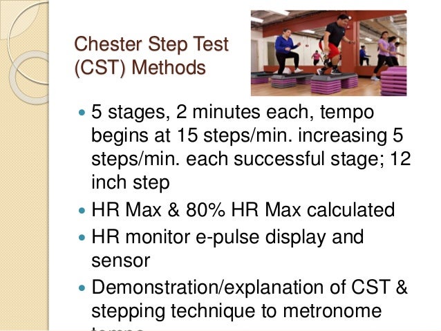 Chester Step Test Score Chart