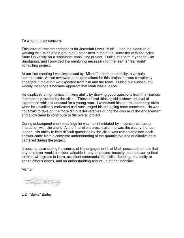miah lewis letter of recommendation 2 washington state university letter of recommendation