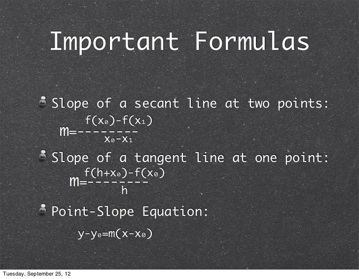 point slope form calculus
Calculus AB - Slope of secant and tangent lines point slope form calculus
Calculus AB - Slope of secant and tangent lines