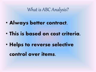 Abc analysis | PPTX