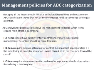 Abc Classification Policy Abc Analysis | PDF