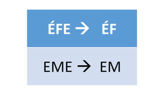 ÉFE  ÉF
EME  EM
 