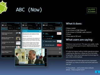 ABC Android app: aiming for the stars | PDF | Computer Software and ...
