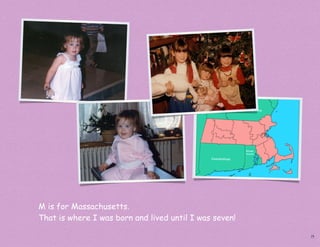 M is for Massachusetts.
That is where I was born and lived until I was seven!

                                                        13
 