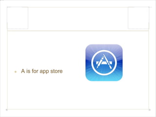 A is for app store