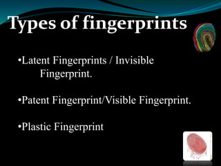 Types Of Fingerprints Latent Patent Plastic