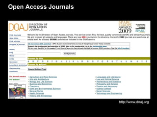 Open Access Journals http://www.doaj.org  