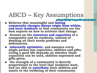 Asset Based Community Development and Youthwork | PPT
