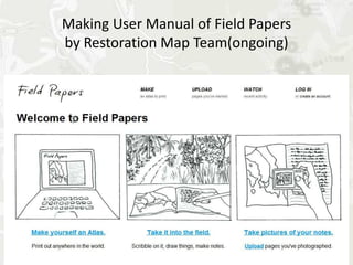 The localization and re-designing of based MapOSMatic
           by Restoration Map Team (ongoing)
 