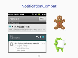 NotiﬁcationCompat
83
 