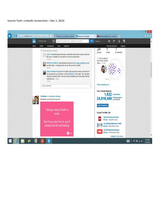 Ivonne Teoh: LinkedIn Screenshot – Dec 1, 2014 
