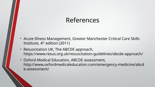 ABCDE assessment for emergency situation | PPTX