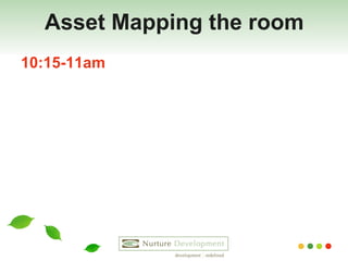 Asset Mapping the room 10:15-11am  