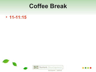 Coffee Break 11-11:15 