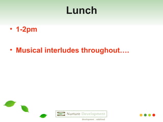 Lunch 1-2pm Musical interludes throughout…. 