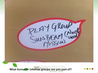 What formal or informal groups are you part of?  