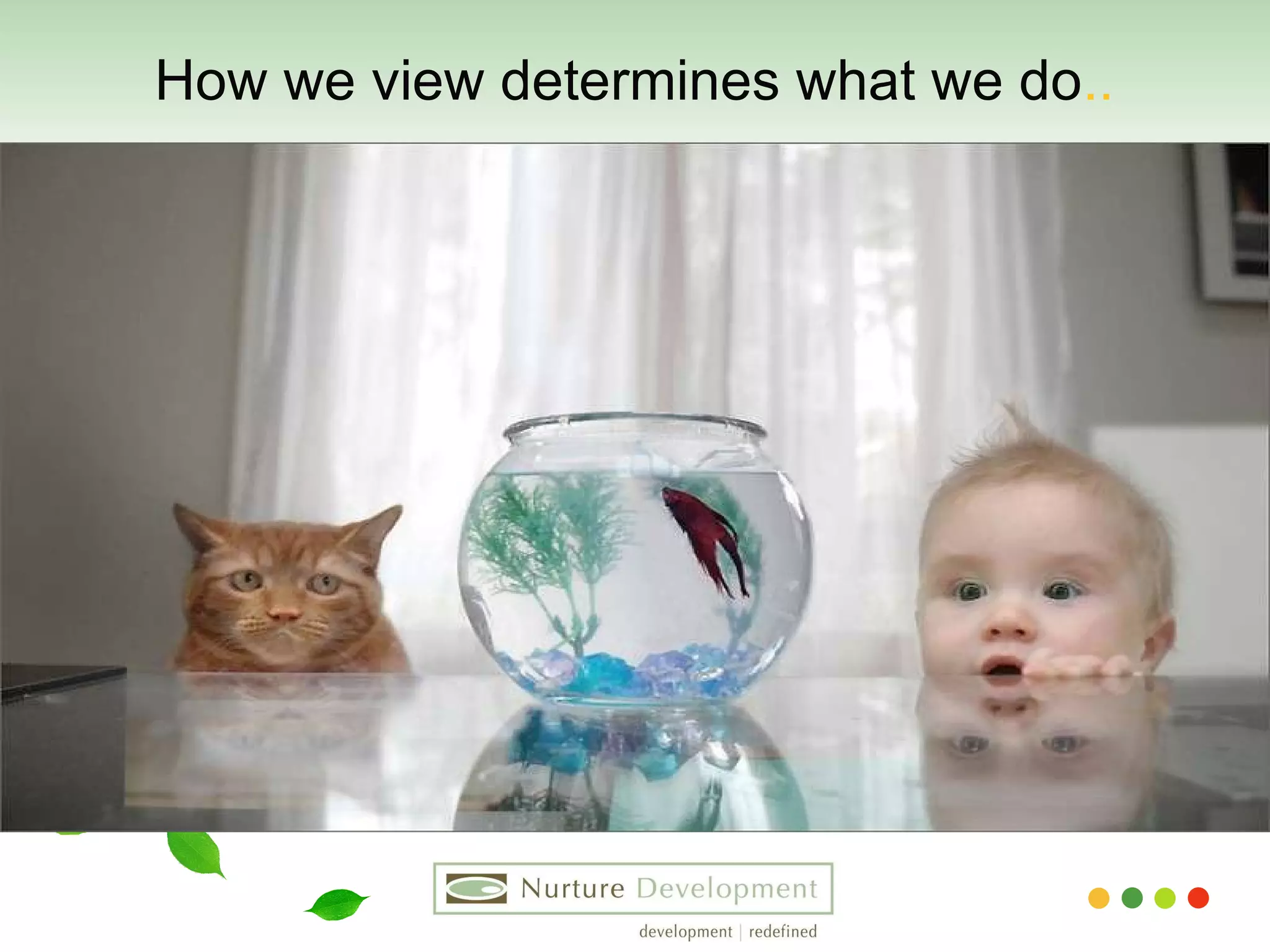 How we view determines what we do .. 