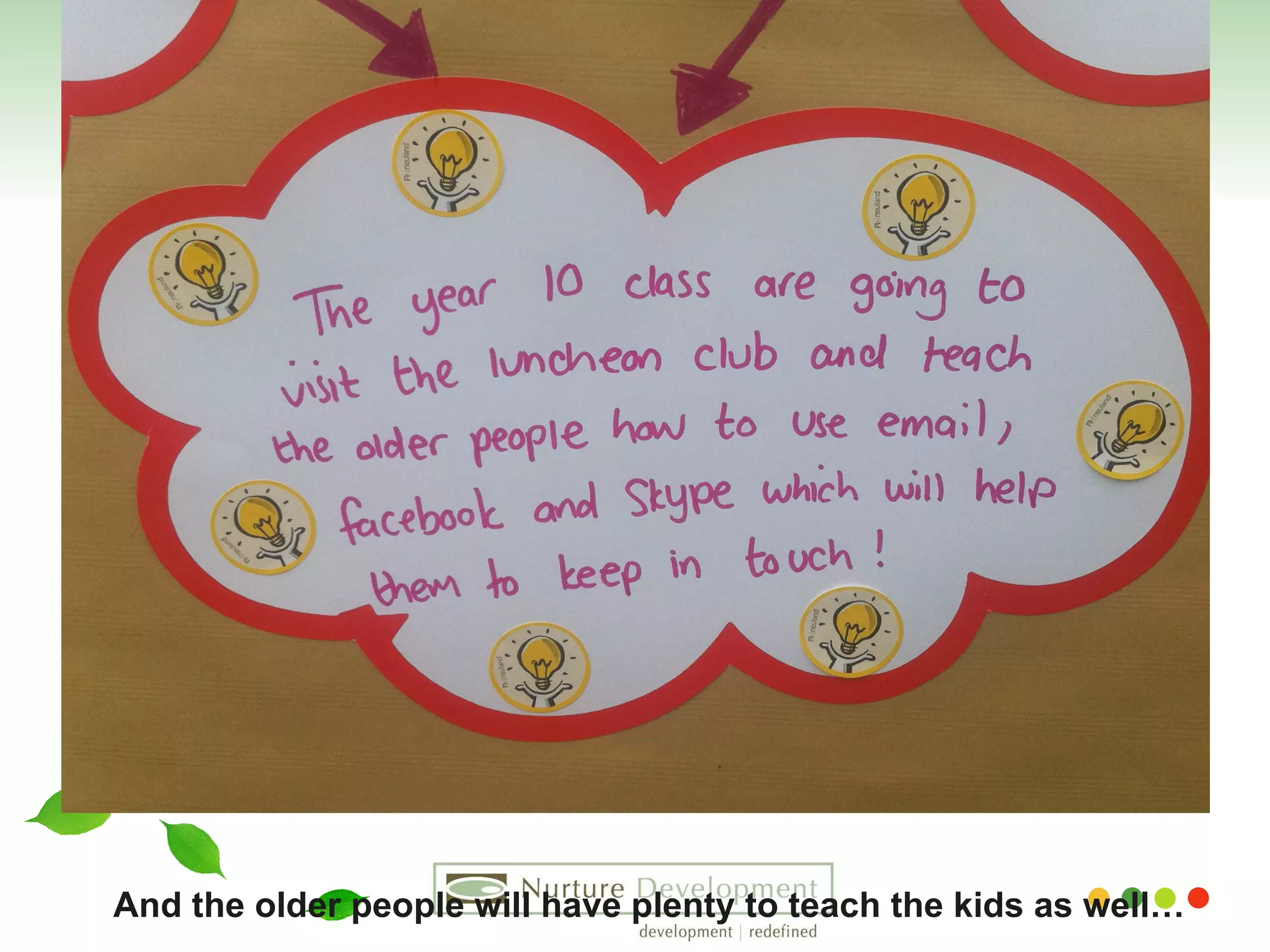 And the older people will have plenty to teach the kids as well… 