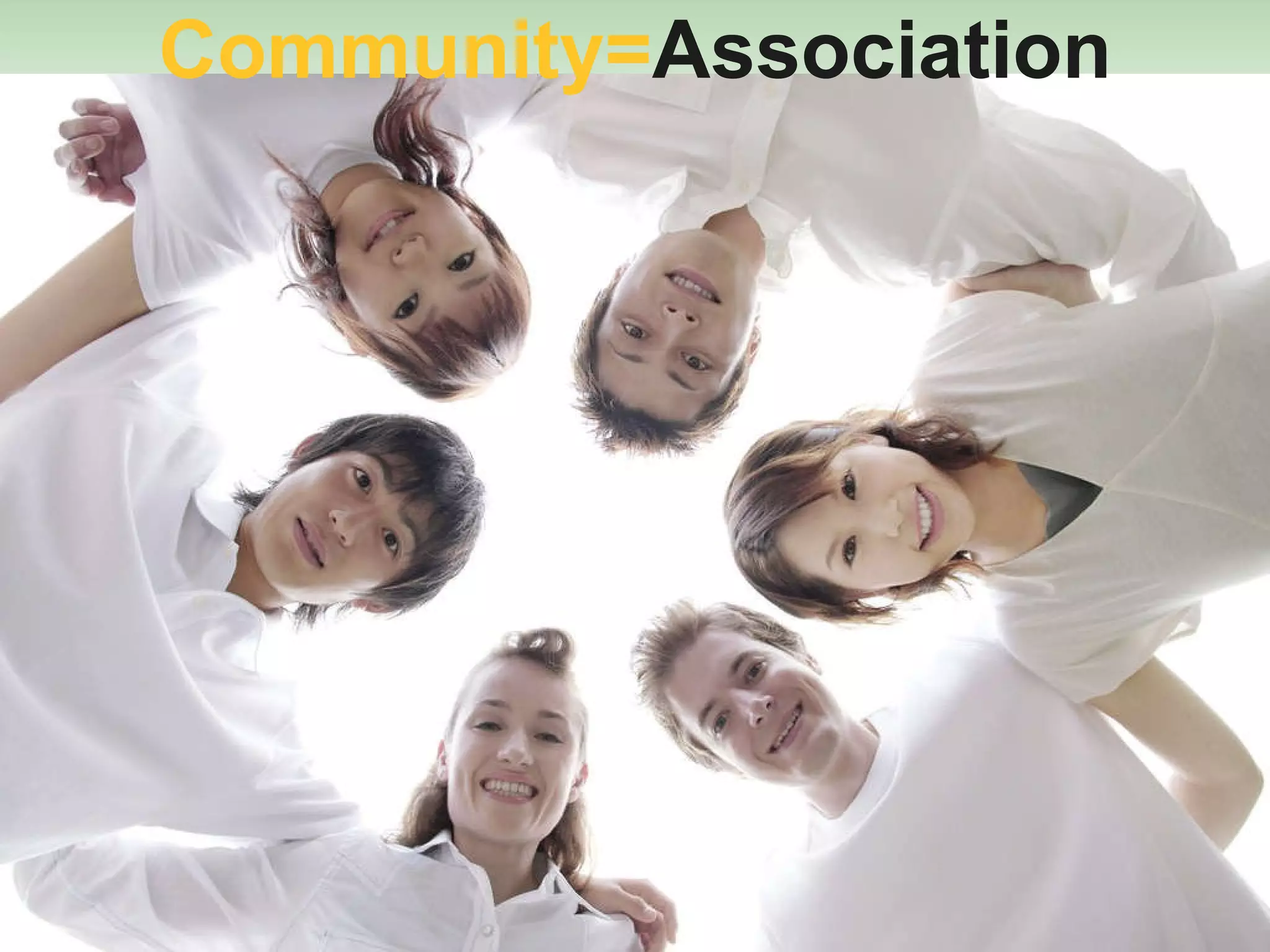 Community= Association 