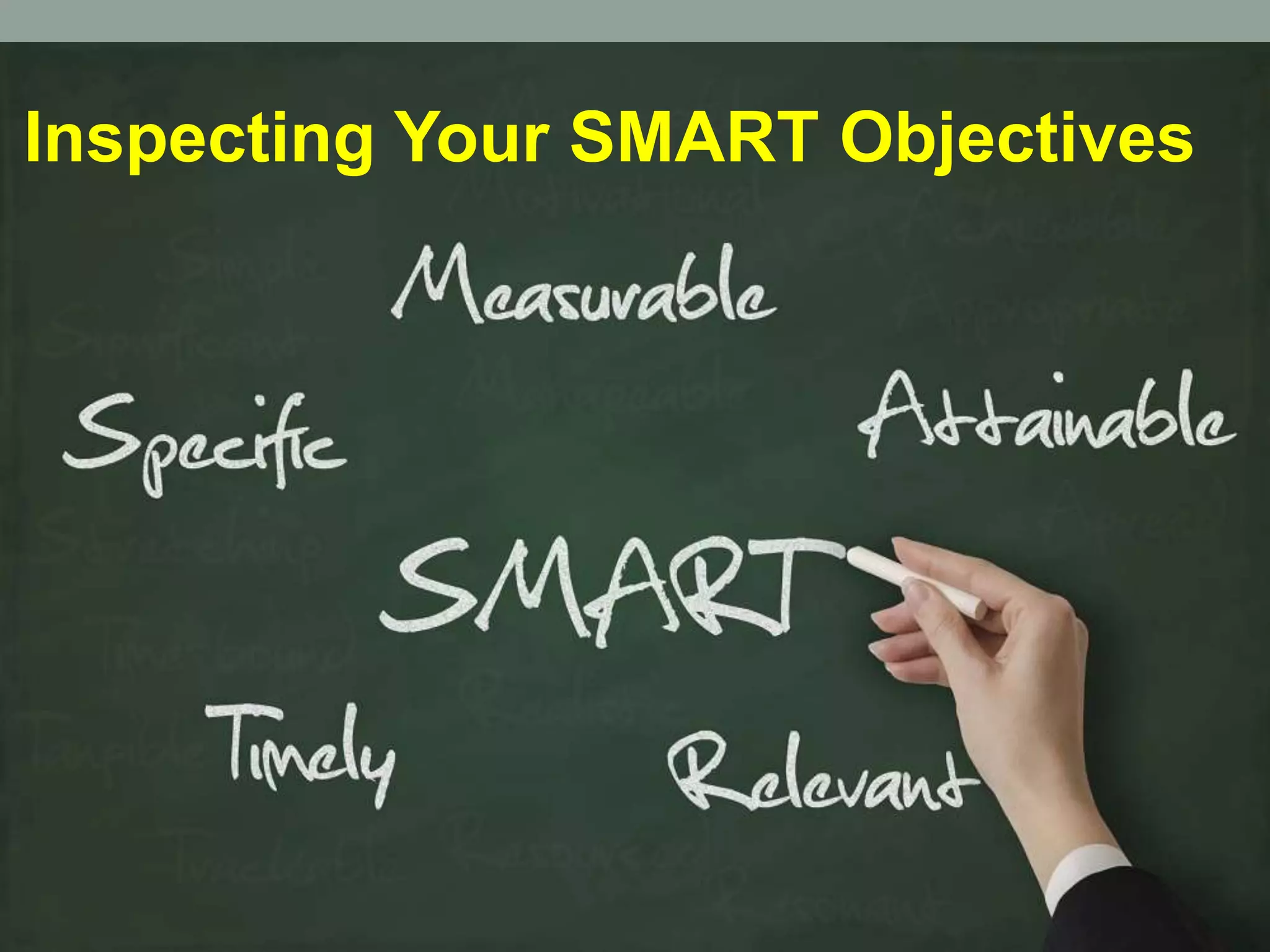 Inspecting Your SMART Objectives
 