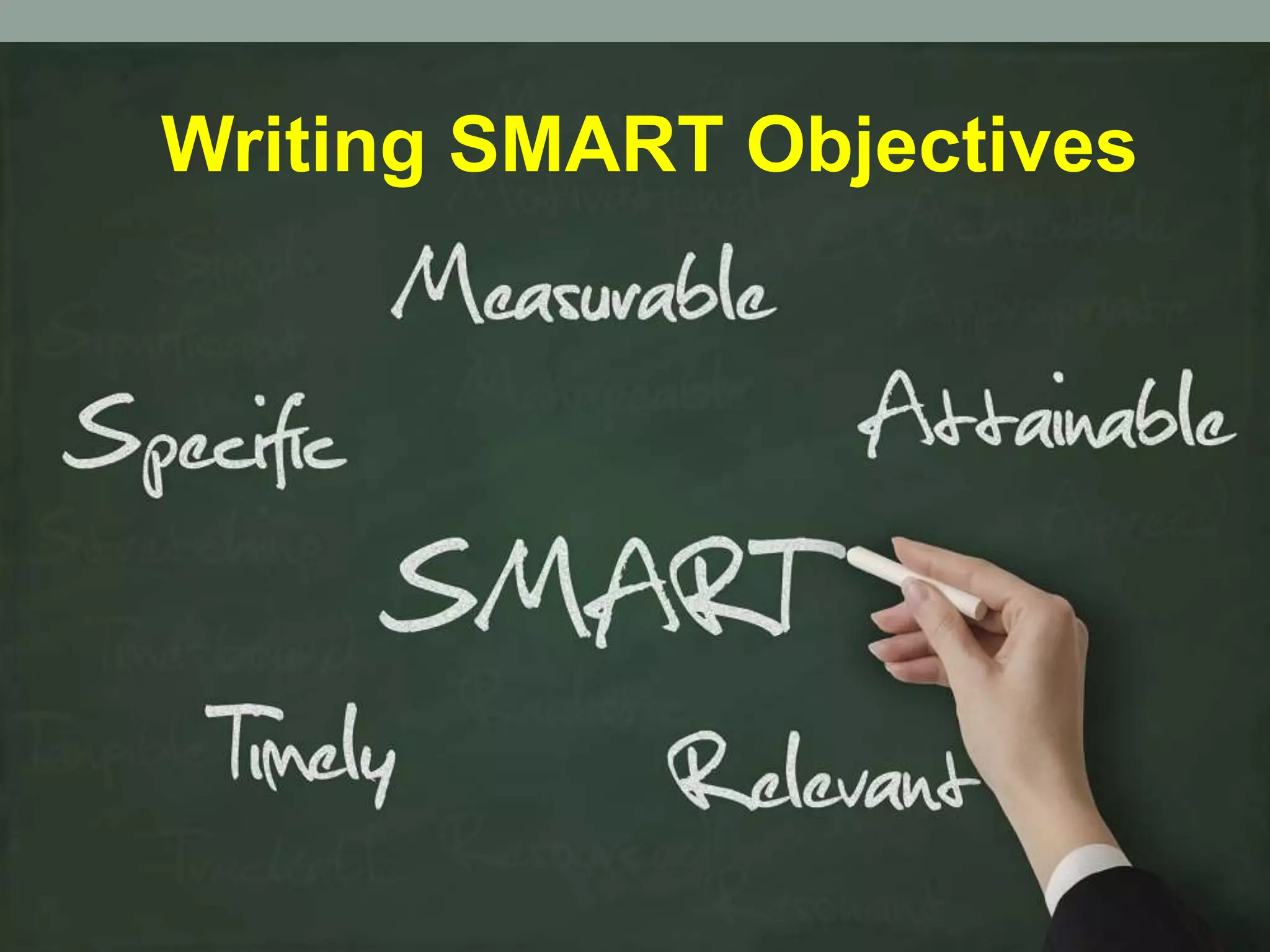 Writing SMART Objectives
 
