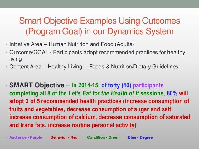personal objectives examples
