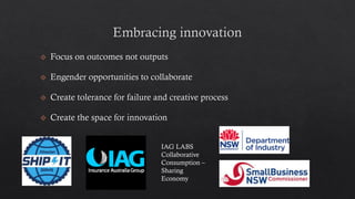 IAG LABS
Collaborative
Consumption –
Sharing
Economy
 