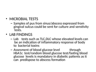 Periodontal Abcess classification diagnosis etc .pptx