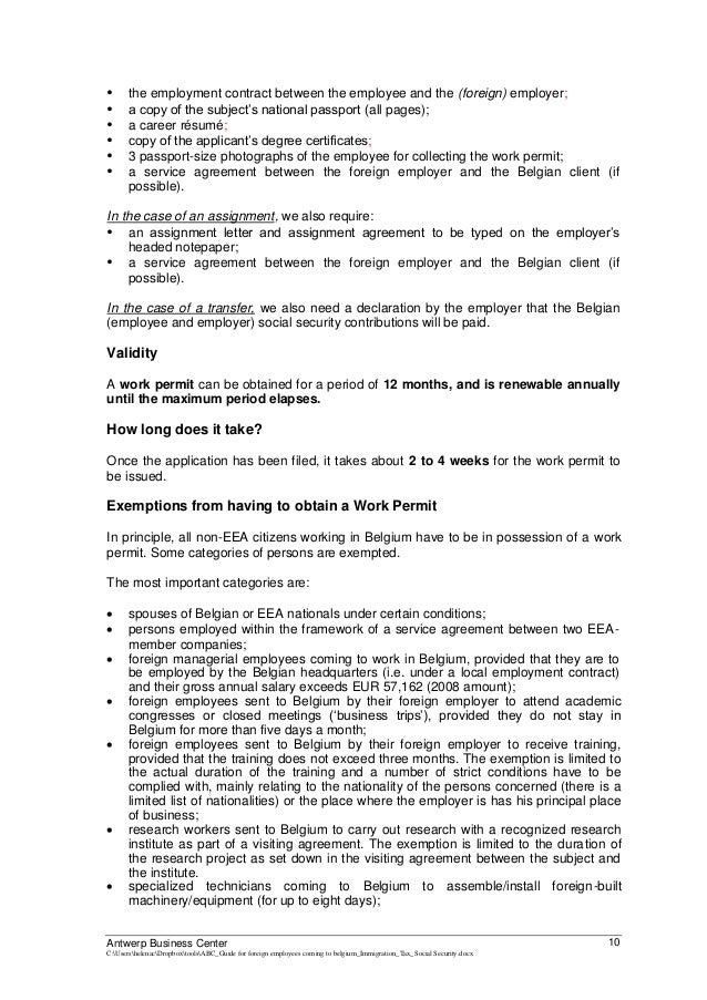 Abc guide for foreign employees coming to belgium immigration_tax_soc…