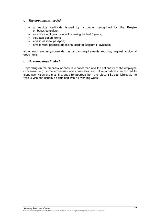 work certification letter for embassy abc guide for foreign employees coming to belgium work certification letter for embassy abc guide for foreign employees coming to belgium