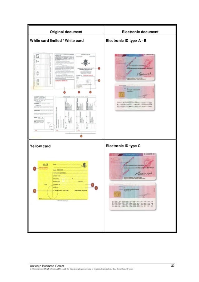 security card social holder belgium employees for coming Abc guide foreign to security card social holder belgium employees for coming Abc guide foreign to