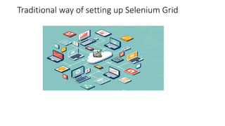 Traditional way of setting up Selenium Grid
 