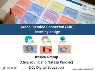Jessica Gramp
(Clive Young and Nataša Perović)
UCL Digital Education
Arena Blended Connected (ABC)
learning design
@ABC_LD
blogs.ucl.ac.uk/abc-ld/
 