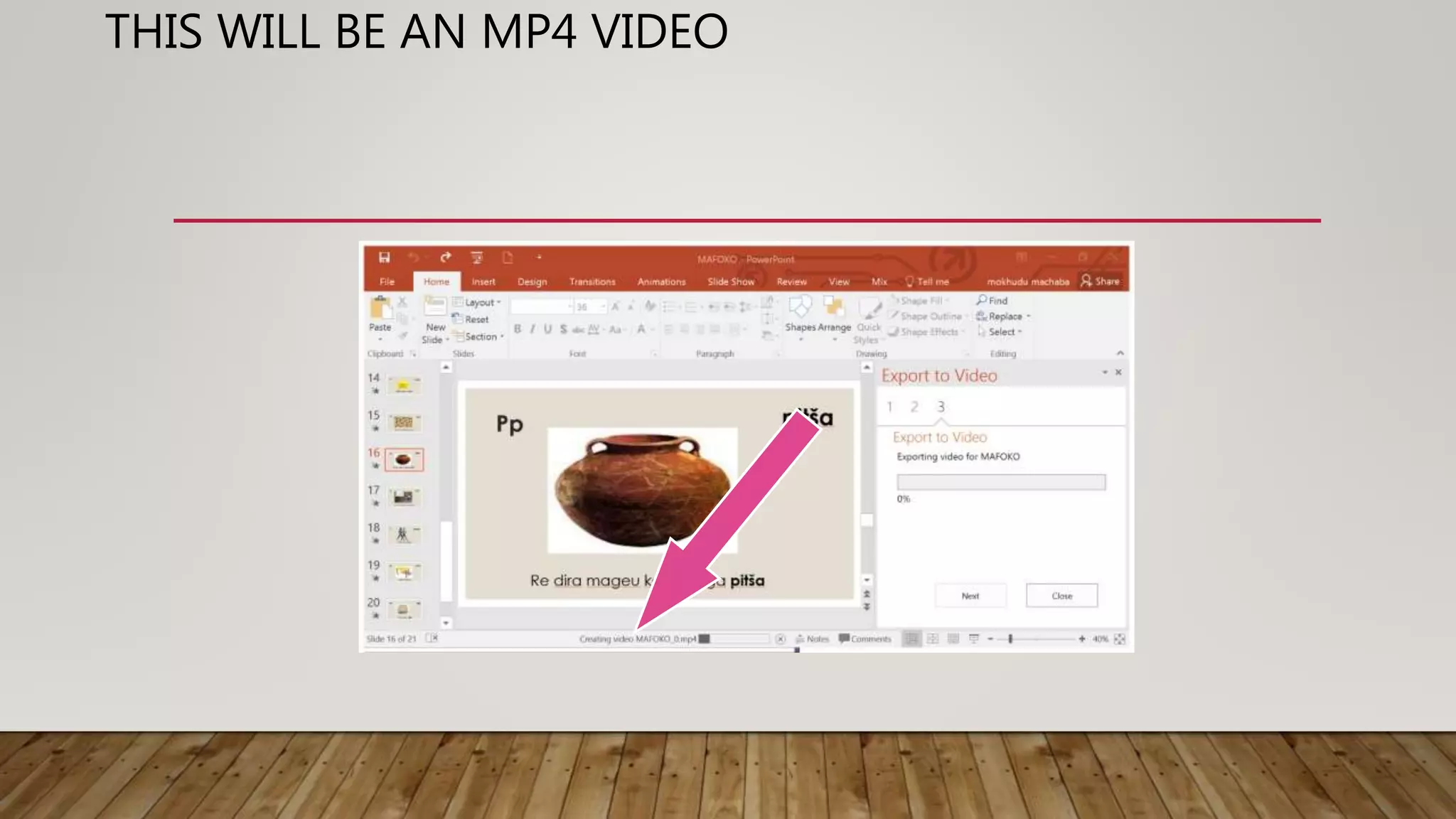 THIS WILL BE AN MP4 VIDEO