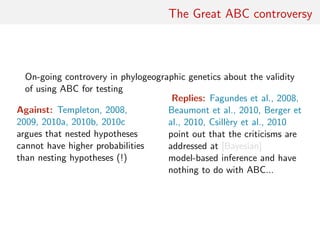 Abc Chapter 14 ABC short course: model choice chapter | PDF