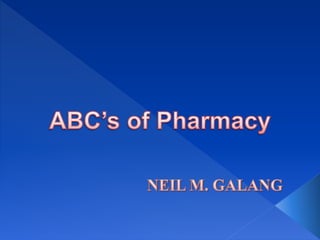 ABC's of Pharmacy